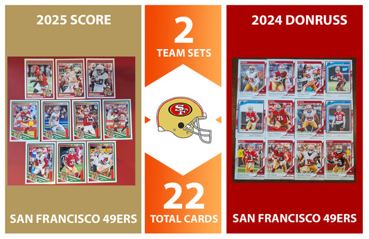 2025 SCORE NFL San Francisco 49ers Team Set Brock Purdy CMAC + 2024 Donruss Deebo