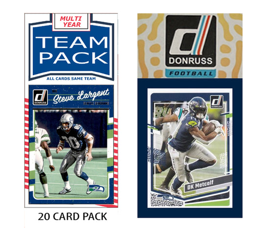 Seattle Seahawks Team Pack 20 Cards Russel Wilson + 2024 Donruss Team Set