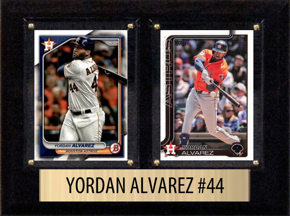 Yordan Alvarez Houston Astros 2026 2025 2024 Topps Bowman 2 Card Plaque 6x8