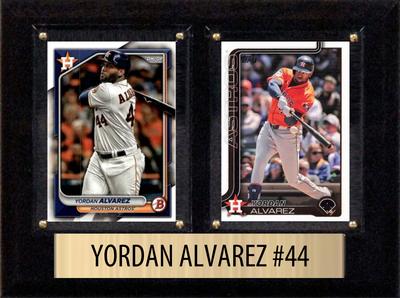 Yordan Alvarez Houston Astros 2026 2025 2024 Topps Bowman 2 Card Plaque 6x8