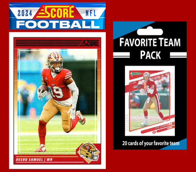 2024 SCORE NFL San Francisco 49ers Team Set Brock Purdy CMAC Deebo Rice + 20 Card Team Pack Joe Montana