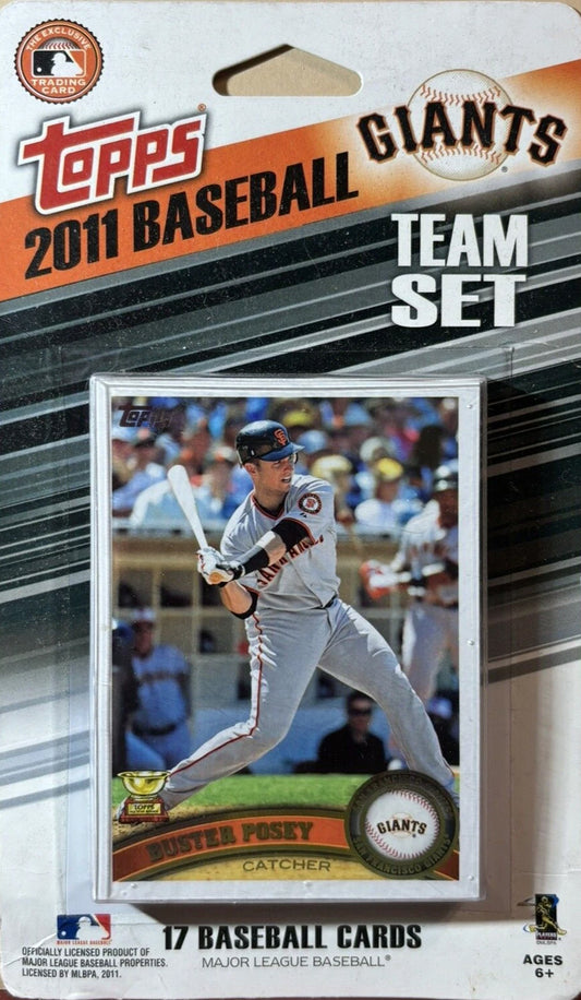 2011 Topps San Francisco Giants Factory Sealed Team Set Buster Posey Lincecum Cain