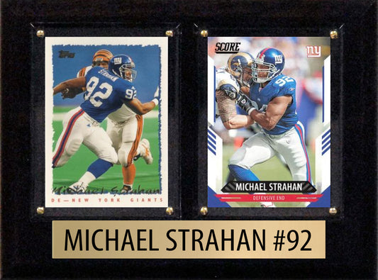 Michael Strahan Score Donruss 2023 2024  2 Card 6" x 8" Plaque New York Giants