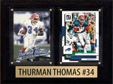 Thurman Thomas Score Donruss 2025 2024  2 Card 6" x 8" Plaque Buffalo Bills