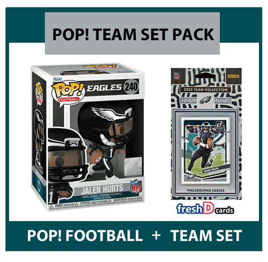 Funko POP! Philadelphia Eagles Jalen Hurts 240 + 2023 Donruss Team Set