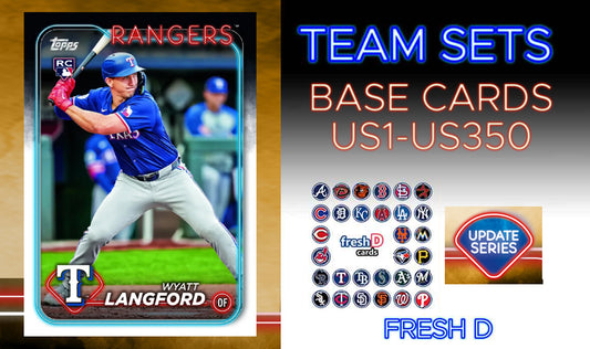 2024 Topps Update Team Set Texas Rangers Wyatt Langford RC US151