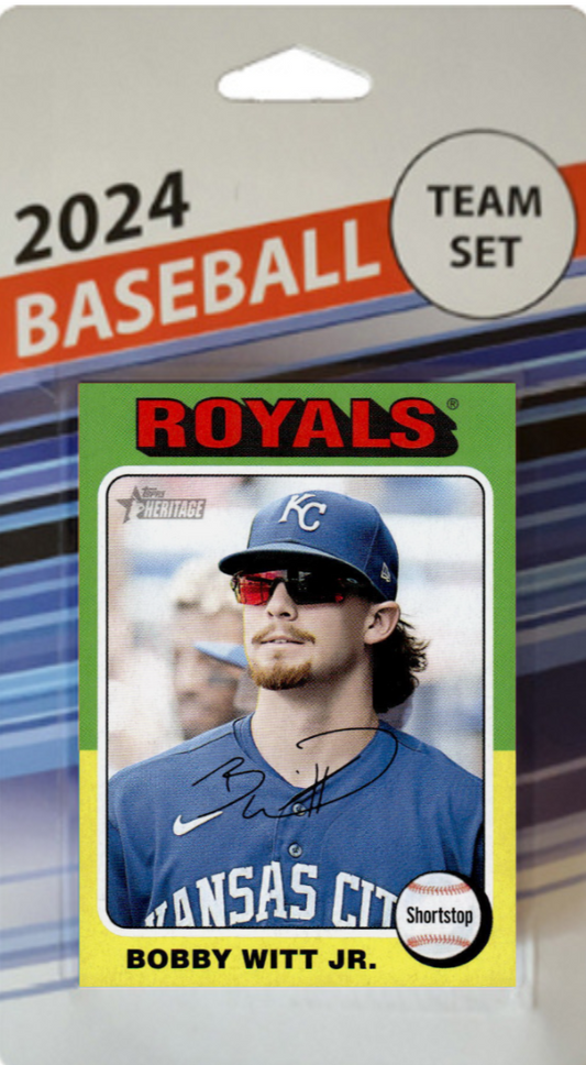 2024 Topps Heritage 1975 Team Set Kansas City Royals Witt Perez Herzog