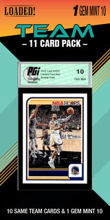 NBA Golden State Warriors Trading Card Pack — 11 Cards with 1 Graded Slab