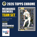 2026 Topps Chrome Baseball Team Set 8 Cards Milwaukee Brewers Misiorowski Yelich