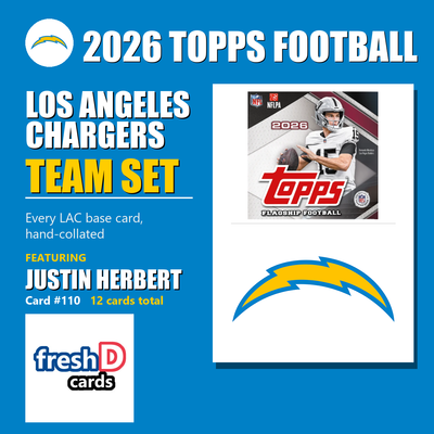 Los Angeles Chargers 2026 Topps Football team set