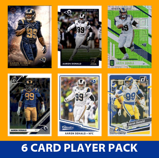 Aaron Donald 6 Card Player Pack 2023 2024 2025  Donruss Panini Score LA Rams
