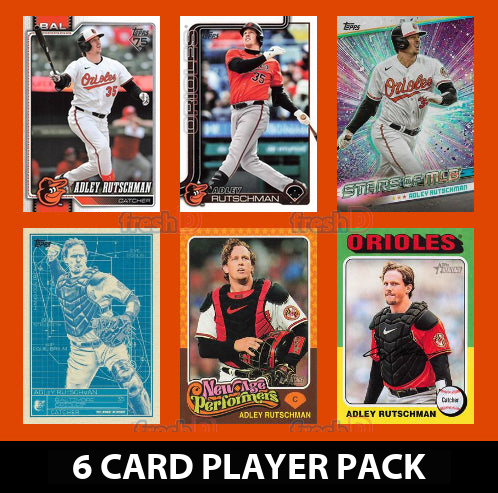 Adley Rutschman Baltimore Orioles 6 Card Player Pack 2025 2024 Topps Bowman