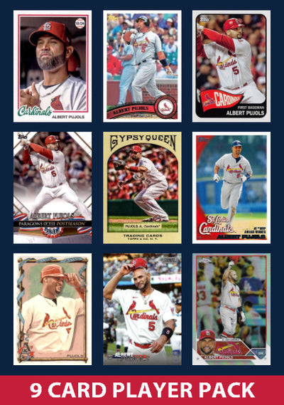 Albert Pujols St Louis Cardinals 9 Card Legend Pack Topps Bowman 2025 2024 2023 plaque