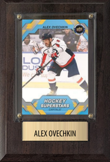 Alex Ovechkin Washington Capitals Fan Gift Plaque 4x6 1 Card Upper Deck Parkhurst O-Pee-Chee 2024 2025 2026