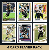 Alvin Kamara 6 Card Football Player Pack 2026 2025 2024 Topps Donruss Score New Orleans Saints