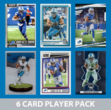 Amon-Ra St Brown 6 Card Player Pack 2023  2024 2025 Donruss Panini Score Detroit Lions