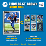 Amon-Ra St. Brown Detroit Lions Football Fan Bundle - 2026 Topps Team Set + 6 Card Player Pack