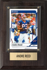 Andre Reed Buffalo Bills Hall of Fame Fan Gift Plaque 4x6 1 Card Prizm, Donruss, Score 2024 2025 2026