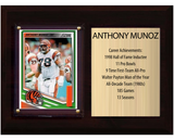 Anthony Munoz Cincinnati Bengals Hall of Fame Stats Plaque 6x8 1 Card Prizm, Donruss, Score 2024 2025 2026