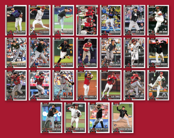 2026 Topps Series 1 & 2 Baseball Team Set 25 Cards Arizona Diamondbacks Carroll Marte