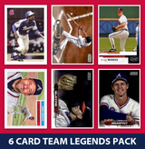 Atlanta Braves 6 Card Legends Pack 2023 Topps Bowman Hank Aaron Chipper