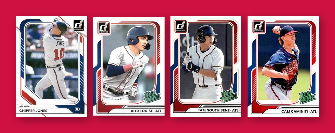 2026 Donruss Baseball Team Set 4 Cards Atlanta Braves Jones Caminiti
