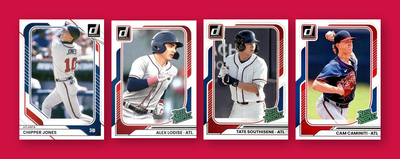 2026 Donruss Baseball Team Set 4 Cards Atlanta Braves Jones Caminiti