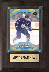 Auston Matthews Toronto Maple Leafs Fan Gift Plaque 4x6 1 Card Upper Deck, Parkhurst, O-Pee-Chee, Topps 2024 2025 2026