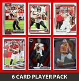 Baker Mayfield 6 Card Football Player Pack 2026 2025 2024 Topps Donruss Mosaic Tampa Bay Buccaneers