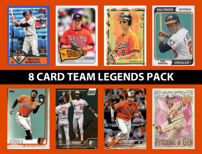 Baltimore Orioles 8 Card Team Legends Pack 2023 Topps Bowman Cal Ripken Palmer plaque