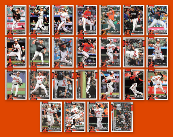 2026 Topps Series 1 & 2 Baseball Team Set 25 Cards Baltimore Orioles Henderson Rutschman