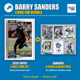 Barry Sanders Detroit Lions Football Fan Bundle - 2026 Topps Team Set + 6 Card Legend Pack