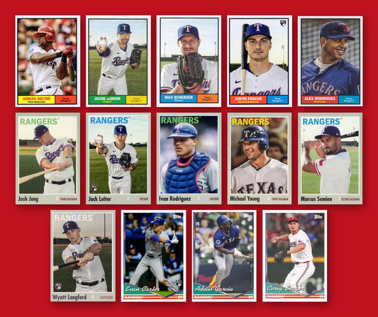 Texas Rangers 2024 Topps Archives team set - all base cards