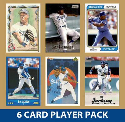 Bo Jackson Kansas City Royals 6 Card Legend Pack Topps Bowman 2025 2024