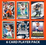 Bo Nix 6 Card Player Pack  2024 2025 Donruss Panini Score Denver Broncos