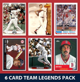 Boston Red Sox 6 Card Legends Pack 2023 Topps Bowman Ortiz Ted Williams Pedro Yaz