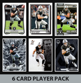 Brock Bowers 6 Card Football Player Pack 2026 2025 Bowman Donruss Topps Las Vegas Raiders