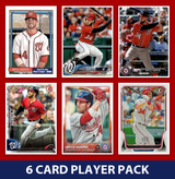 Bryce Harper 6 Card Player Pack 2022 2018 2017 Topps Bowman Washington Nationals