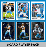 Bryce Young 6 Card Football Player Pack 2026 2025 2024 Topps Donruss Mosaic Carolina Panthers