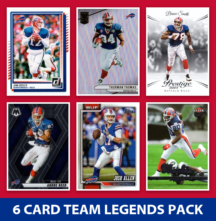 Buffalo Bills Legends Football Fan Bundle - 2026 Topps Team Set + 6 Card Legends Pack