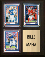 Buffalo Bills Mafia 2026 Fan Cave Plaque 8x10 3 Cards - Allen, Cook, Rousseau