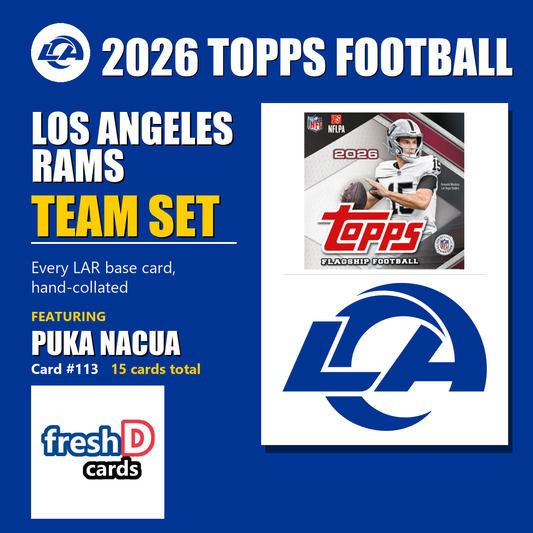Los Angeles Rams 2026 Topps Football team set