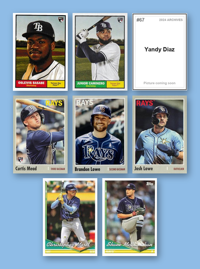 Tampa Bay Rays 2024 Topps Archives team set - all base cards