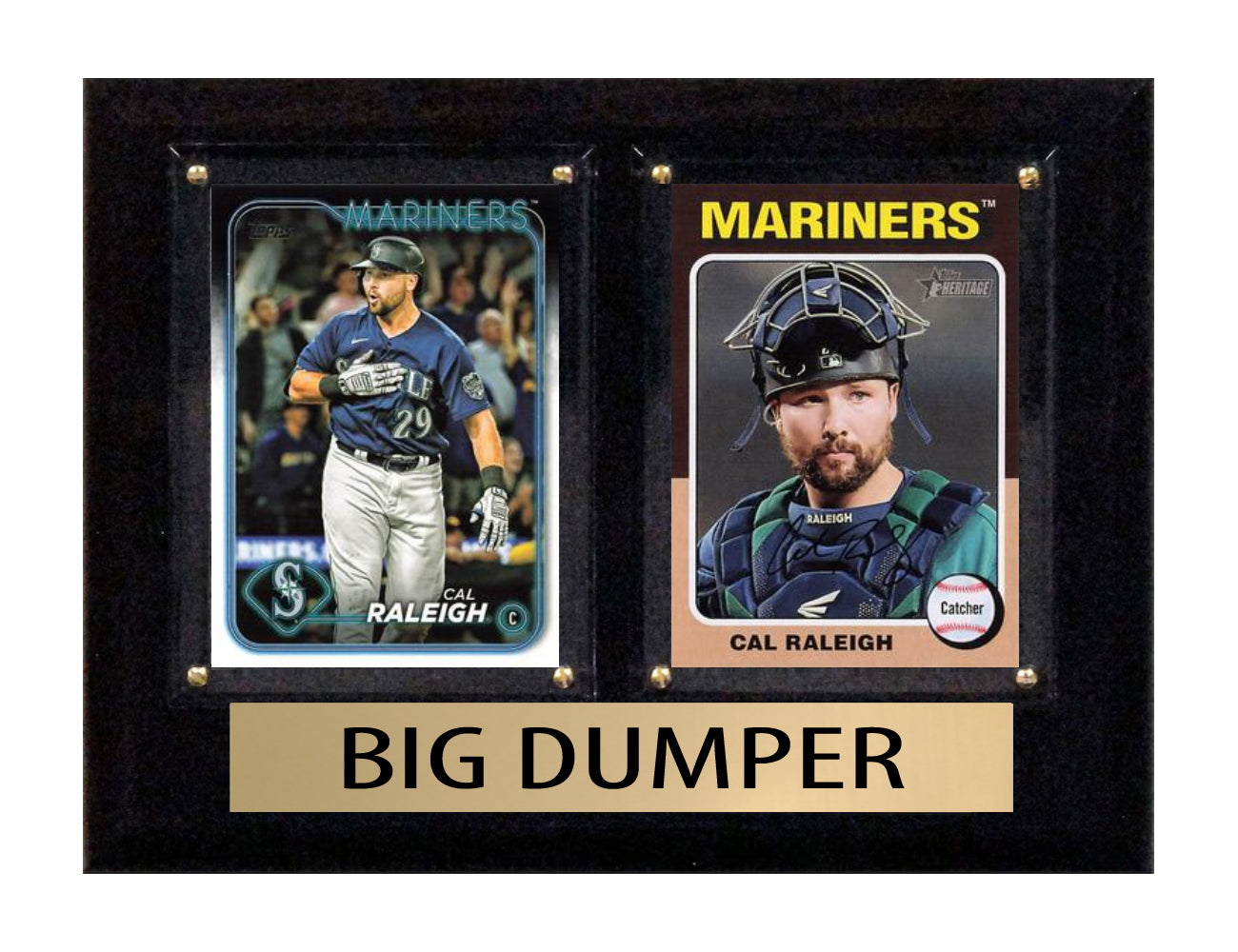 Cal Raleigh Big Dumper 2 Card 2025 2026 Topps Bowman Plaque Seattle Mariners hand-collated team set