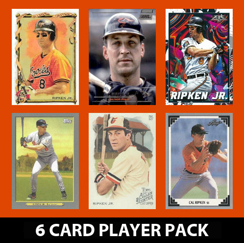 Cal Ripken Baltimore Orioles 6 Card Legend Pack Topps Bowman 2025 2024 2023