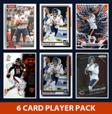 Caleb Williams 6 Card Football Player Pack 2026 2025 Topps Donruss Prizm Chicago Bears