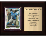Calvin Johnson Detroit Lions Hall of Fame Stats Plaque 6x8 1 Card Prizm, Donruss, Score 2024 2025 2026