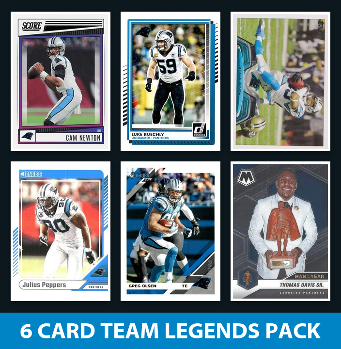 Carolina Panthers Legends Football Fan Bundle - 2026 Topps Team Set + 6 Card Legends Pack