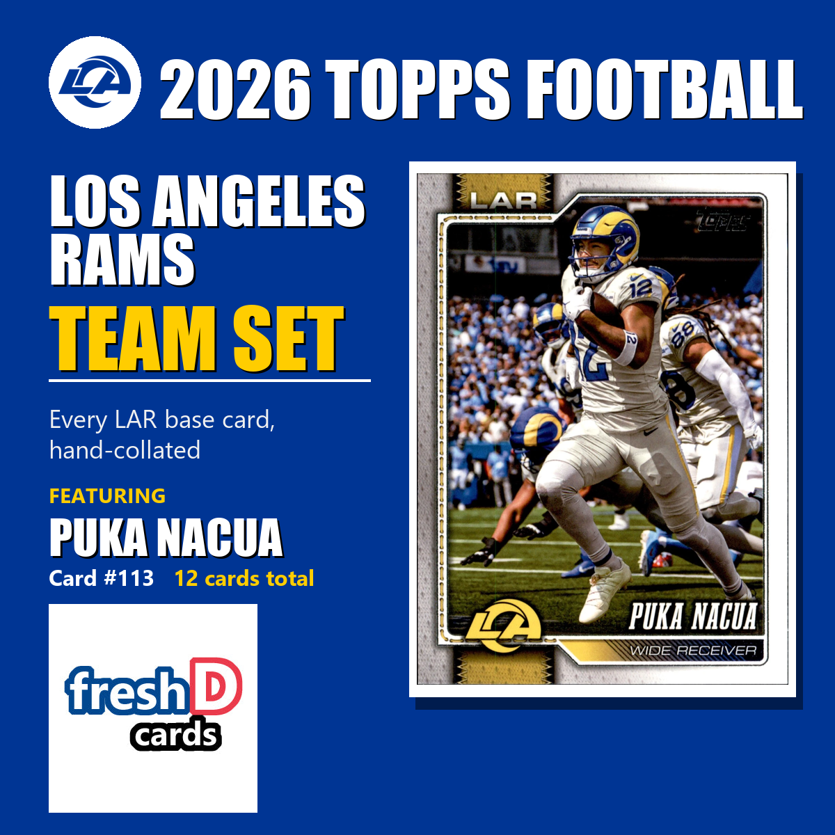 Los Angeles Rams 2026 Topps Football team set