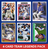 Chicago Cubs 6 Card Legends Pack 2023 2024 2025 Topps Bowman Sandberg Banks Sosa